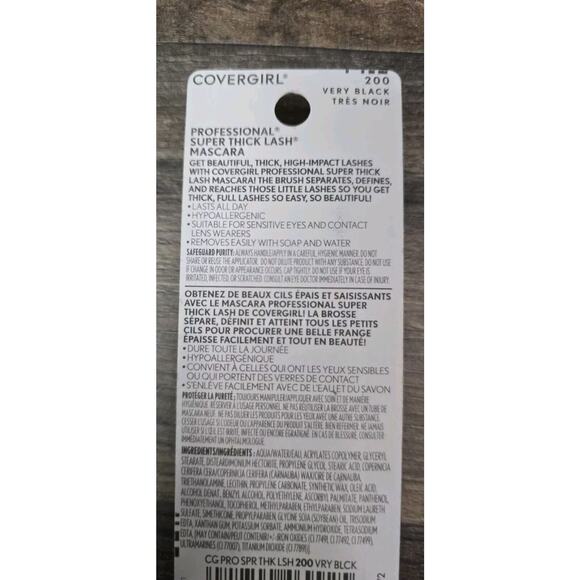 COVERGIRL PROFESSIONAL SUPER THICK LASH MASCARA 200 VERY BLACK NEW - Picture 5 of 6